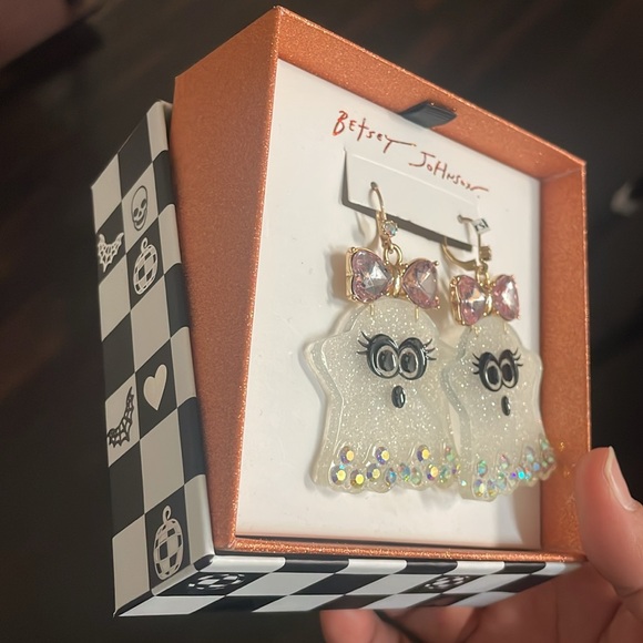 BETSY JOHNSON Boo Ghost Earrings NIB NEW - Picture 5 of 9